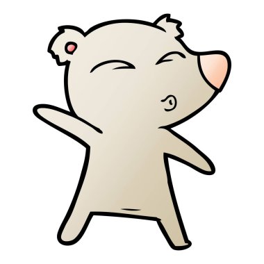 Çizgi film ayısının vektör çizimi