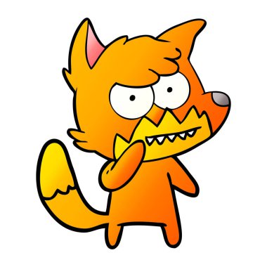 vektör çizim karikatür sırıtan Fox