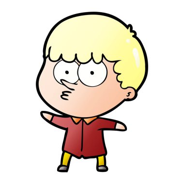 vektör çizim karikatür meraklı çocuk