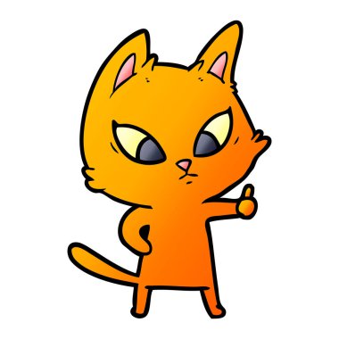 Çizgi film kedisinin vektör çizimi