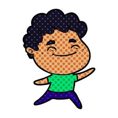 vektör çizim karikatür dostça adam 