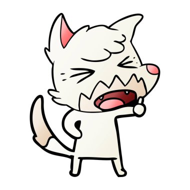 kızgın çizgi film fox vektör çizim