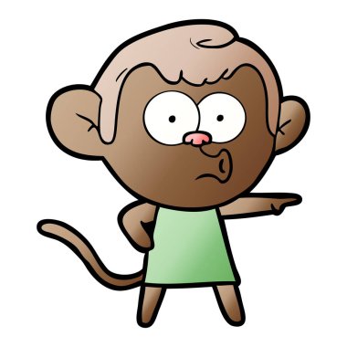 Çizgi film maymununun vektör çizimi