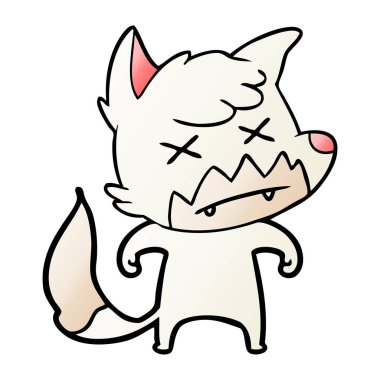 Çizgi film tilkisinin vektör çizimi