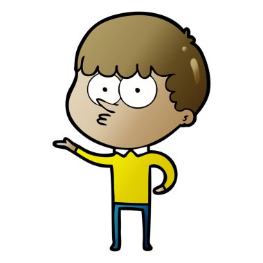 vektör çizim karikatür meraklı çocuk