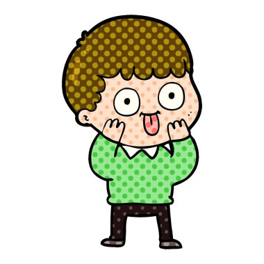  vektör çizim karikatür adam bakıyor