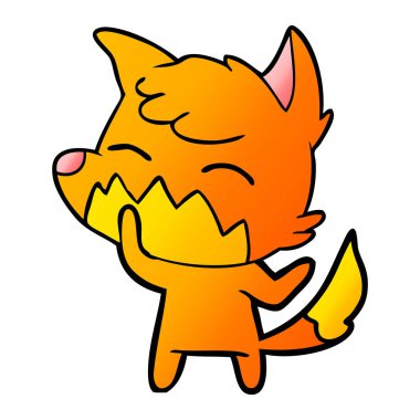 Çizgi film tilkisinin vektör çizimi