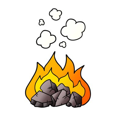 vektör çizim karikatür sıcak kömürleri