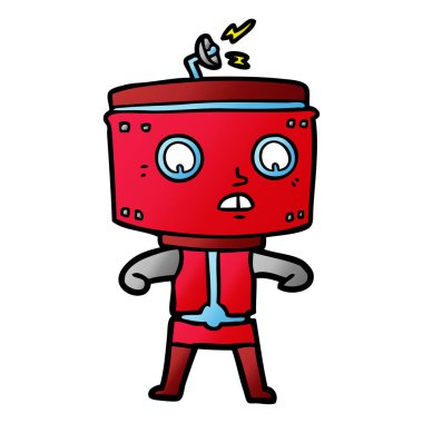 Çizgi film robotunun vektör çizimi