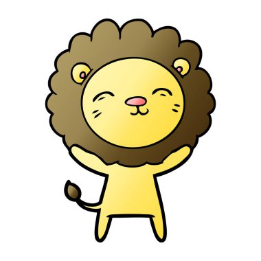 Çizgi film aslanının vektör çizimi