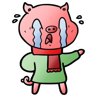 ağlayan domuz çizgi film insan Giyim Eşyası