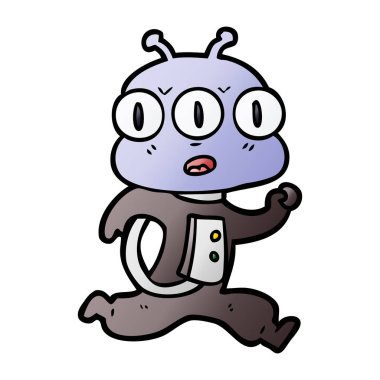 üç gözlü yabancı çizgi film