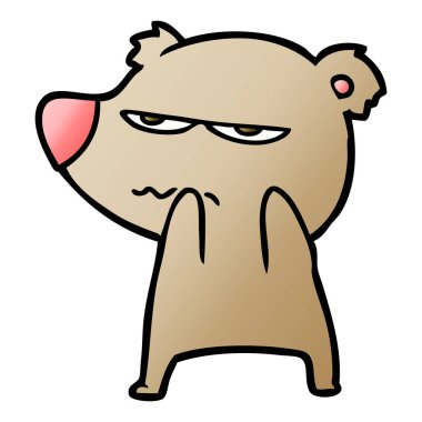 kızgın ayı karikatür vektör çizim