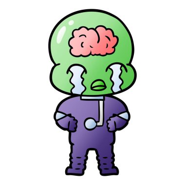 büyük beyin uzaylı ağlıyor çizgi film