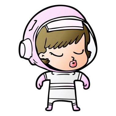 çizgi film güzel astronot kız