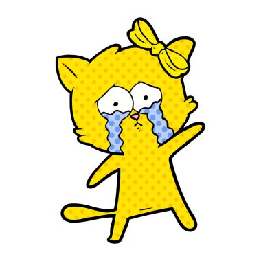 Çizgi film kedisinin vektör çizimi