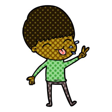 Çizgi film çocuğunun vektör çizimi