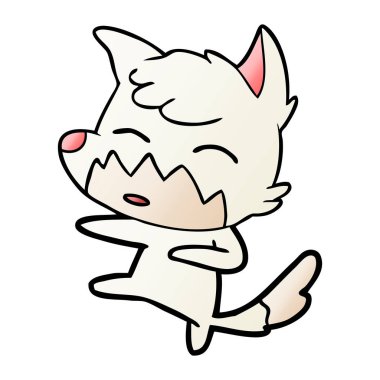 Çizgi film tilkisinin vektör çizimi