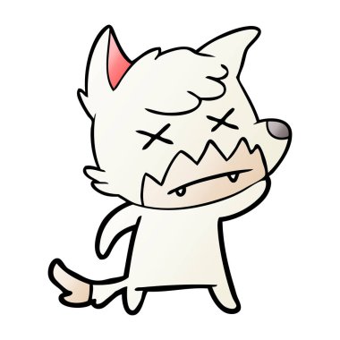 Çizgi film tilkisinin vektör çizimi