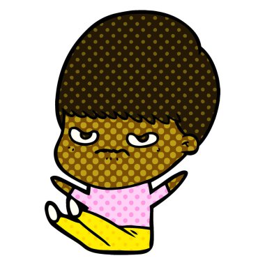 Çizgi film çocuğunun vektör çizimi