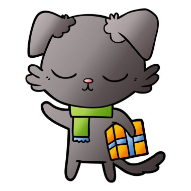 Çizgi film köpeğinin vektör çizimi