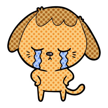 şirin köpek yavrusu ağlayan çizgi film