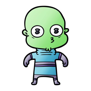 çizgi film garip kel uzay adamı