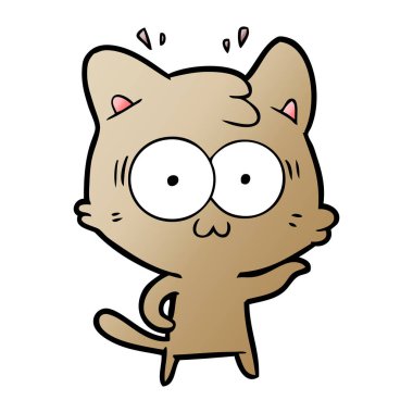 Çizgi film kedisinin vektör çizimi