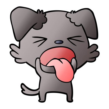 vektör çizim karikatür köpek bıkkın