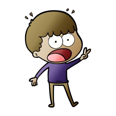 vektör çizim karikatür dostum şok