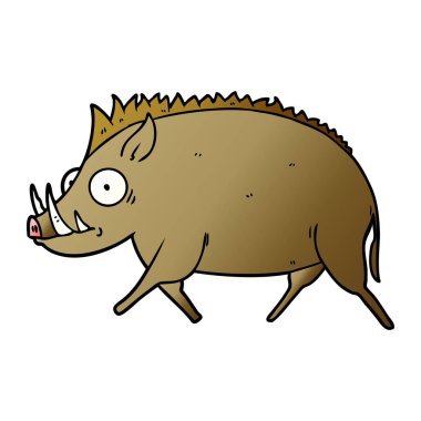 Çizgi film domuzunun vektör çizimi