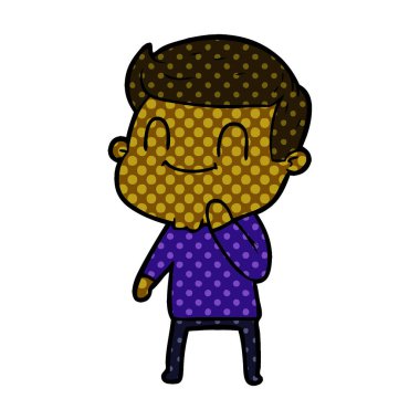 vektör çizim karikatür dostça adam 