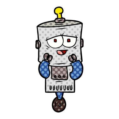 Çizgi film robotunun vektör çizimi