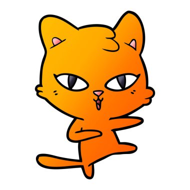 Çizgi film kedisinin vektör çizimi