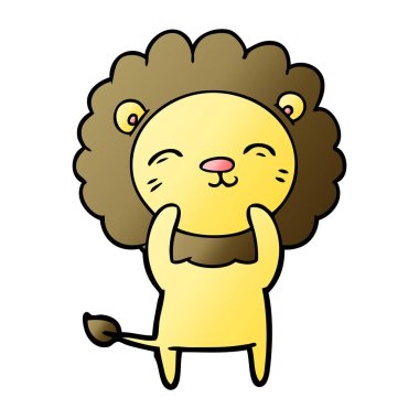 Çizgi film aslanının vektör çizimi