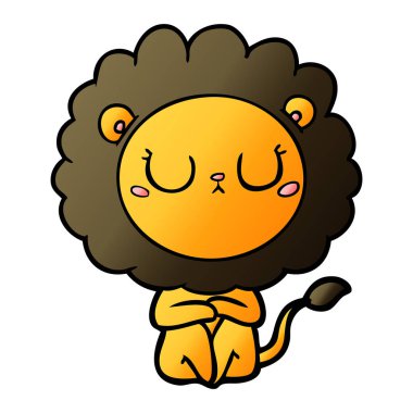 Çizgi film aslanının vektör çizimi