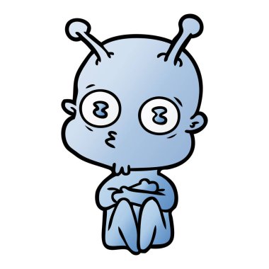 çizgi film garip kel uzay adamı