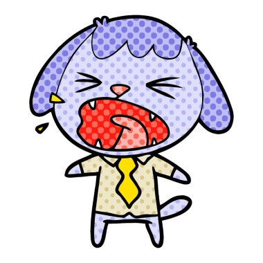 Çizgi film köpeğinin vektör çizimi