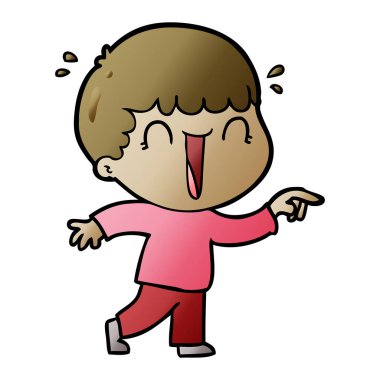 çizgi film adam işaret