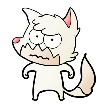 vektör çizim karikatür rahatsız fox