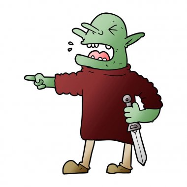 çizgi film cin bıçak ile