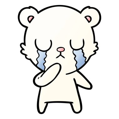 Kutup ayısı karikatür ağlıyor