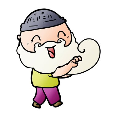 mutlu sakallı adam kapma