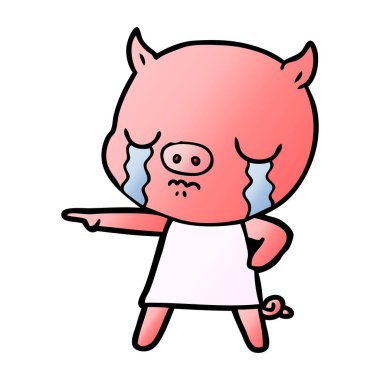 işaret ağlıyor çizgi film domuz