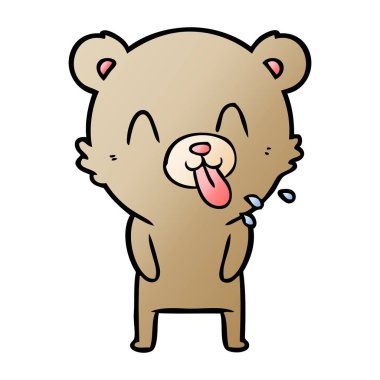 Çizgi film ayısının vektör çizimi