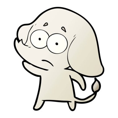 vektör çizim karikatür emin fil