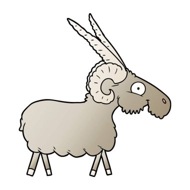 Çizgi film Keçisinin Vektör İllüstrasyonu