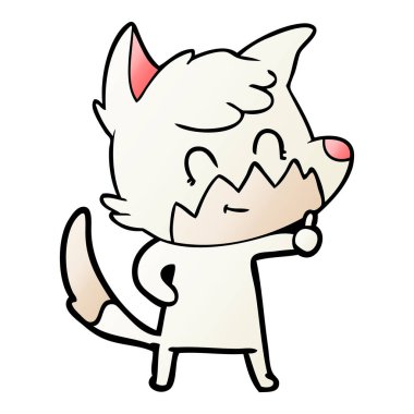 vektör çizim karikatür dostu Fox