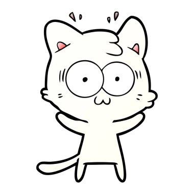 Çizgi film kedisinin vektör çizimi