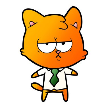 Çizgi film kedisinin vektör çizimi